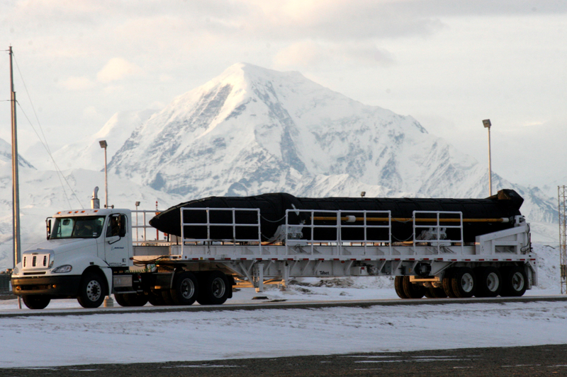 A Ground-based Interceptor being transported to Ft Greeley, Alaska. ANG Photo